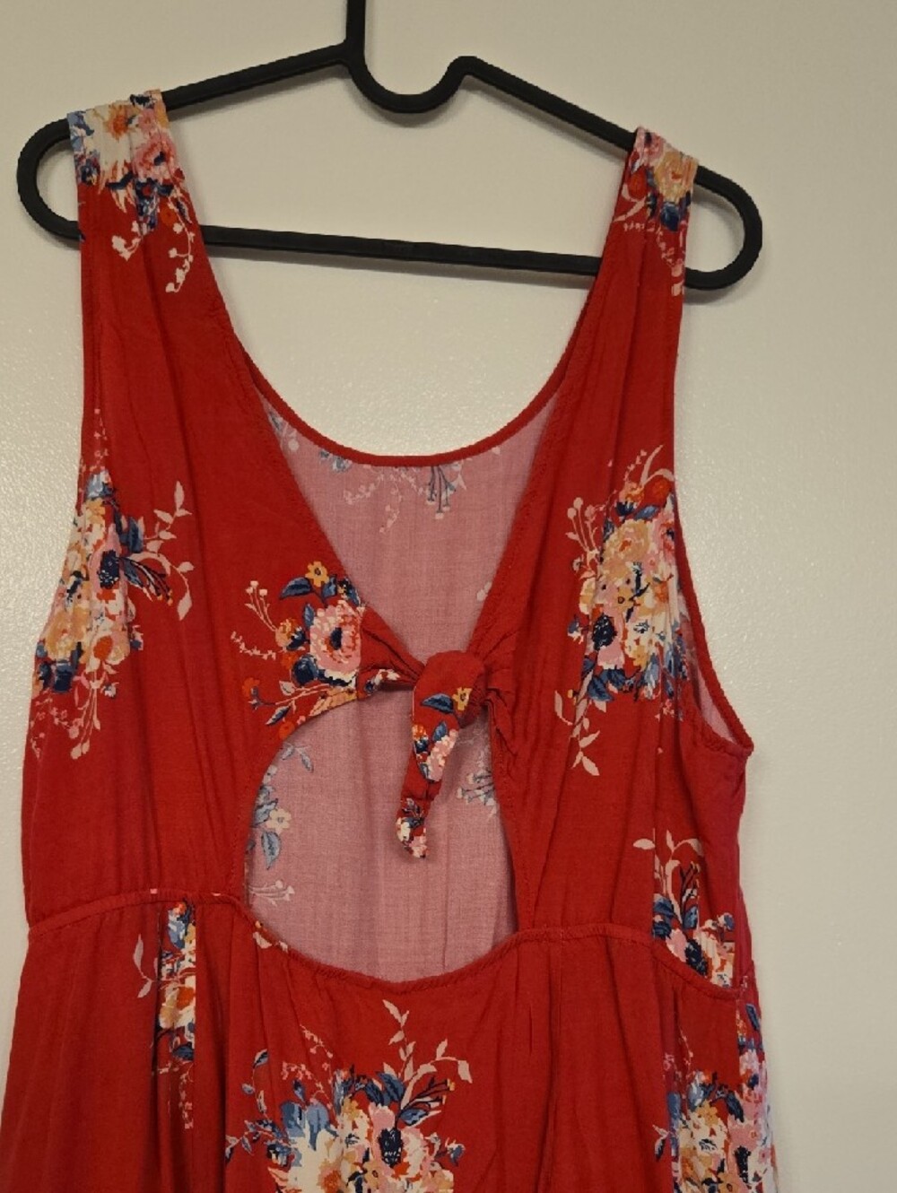 torrid Pink-Red Floral Sleeveless Skater Dress - Picture 6 of 8